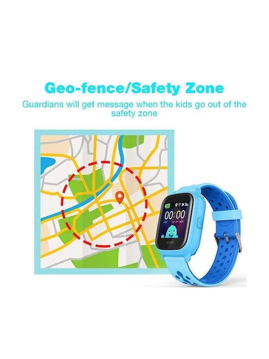 INTIME Ceas digital pentru copii cu GPS și curea din cauciuc/plastic Negru