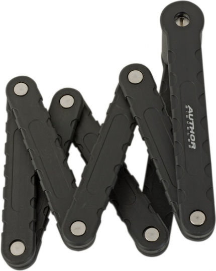Author FlexGuard-8 X9 Bicycle Folding Lock with Key Black