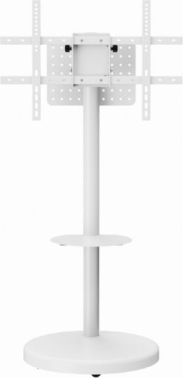 Gembird TVS-86TR-01-W Βάση Τηλεόρασης Δαπέδου έως 86" και 50kg Λευκό
