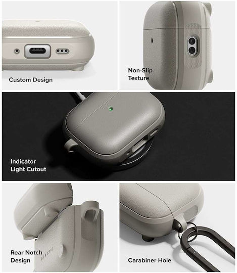 Ringke Onyx Magnetic Hülle Silikon mit Haken in Gray Farbe für Apple AirPods Pro 3