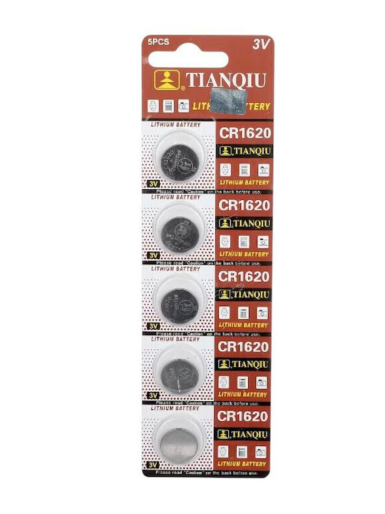 Baterii Litiu pentru ceasuri CR1620 3V 5buc