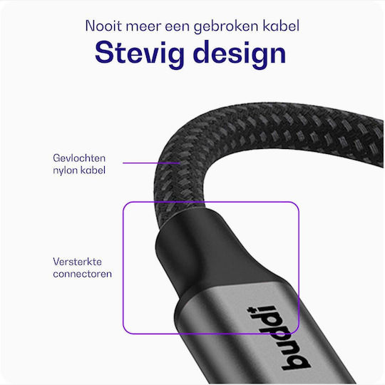 Buddi 3.5mm male - 3.5mm male Cable Black 5m