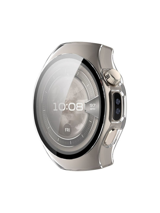 Пластмасов Калъф със Стъкло в Прозрачен цвят за Huawei Watch 5 - 46 мм