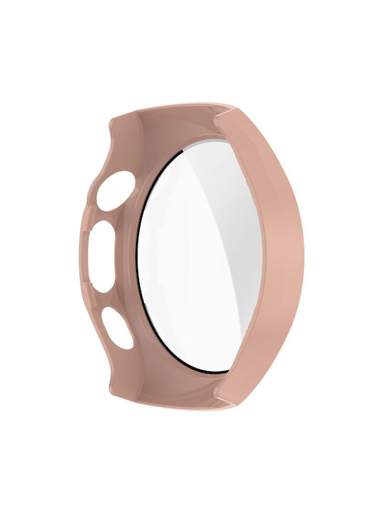 Πλαστική Θήκη με Τζαμάκι σε Ροζ χρώμα για Huawei Watch 5 - 46mm