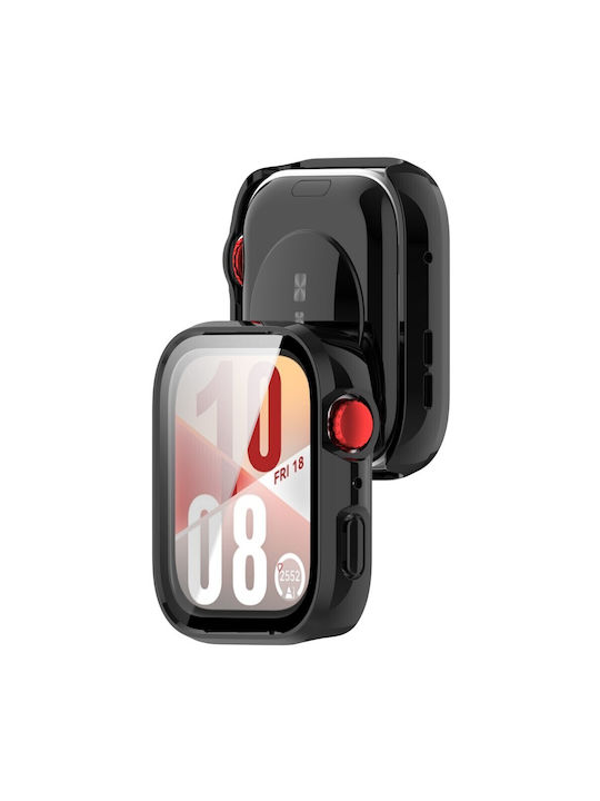 Plastic Case with Glass in Black color for Huawei Watch Fit 4