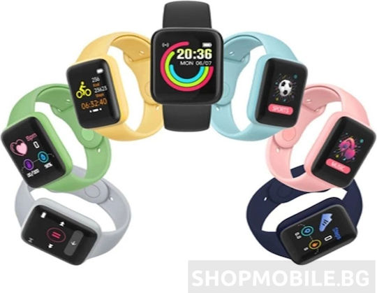 Y68 Smartwatch with Heart Rate Monitor (Green)