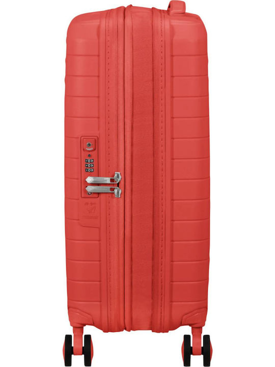 American Tourister Fastforward Cabin Hard Suitcase Sunset Coral with 4 Wheels Height 55cm