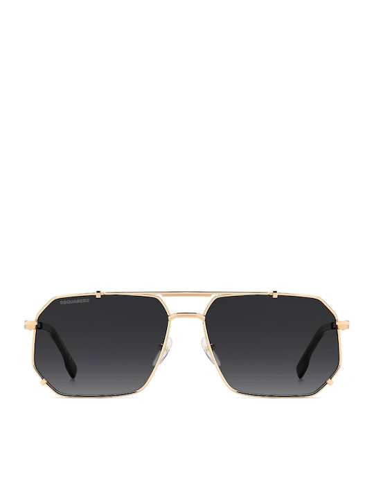 Dsquared2 Sunglasses Χρυσά with Metal Frame & Gray Lens