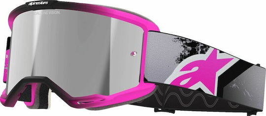 Μάσκα Μηχανής Motocross Alpinestars Vision 8 Lahnd Iron Pink Mirror-sil