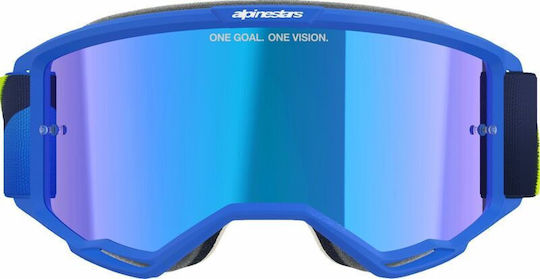 Μάσκα Motocross Alpinestars Vision 5 Corp Blue Yellow Mirror Blue