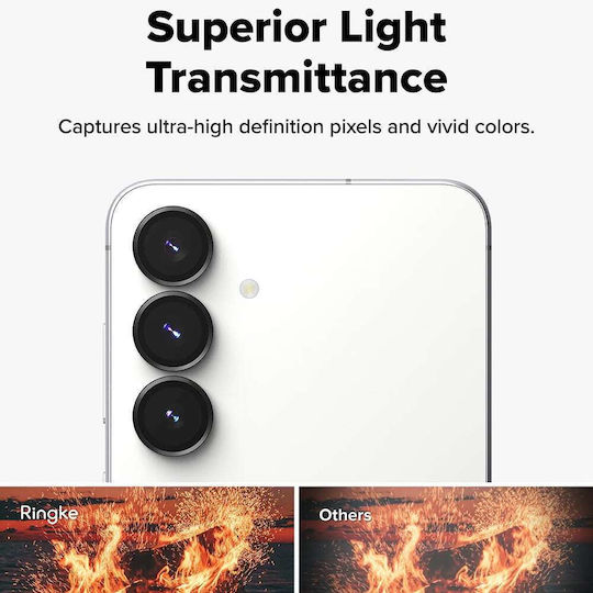 Ringke Frame Protector Προστασία Κάμερας Tempered Glass Μαύρο για το Galaxy S25 FE