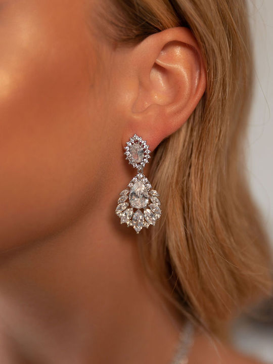 Hair Duty Set with Necklace & Earrings with Stones
