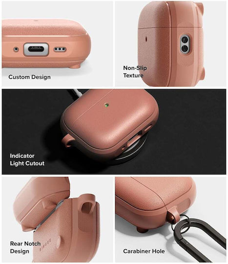 Ringke Onyx Magnetic Калъф от силикон в розов цвят за Apple AirPods Pro 3