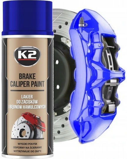 K2 Brake Caliper Paint Σπρέι Βαφής για Φρένα Αυτοκινήτου Μπλε 400ml