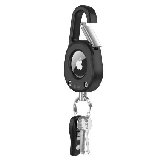 Tech-Protect Slidelock Carabiner Θήκη Μπρελόκ για AirTag σε Μαύρο χρώμα