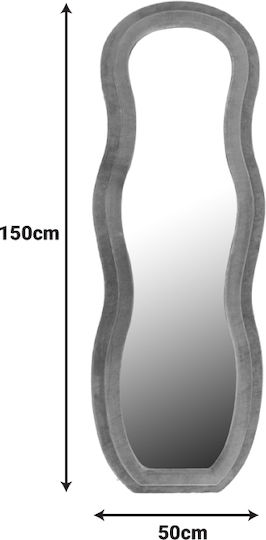 Inart Glinde Ολόσωμος Ασύμμετρος Γκρι 150x50cm Inart Glinde Ολόσωμος Ασύμμετρος Γκρι 150x50cm