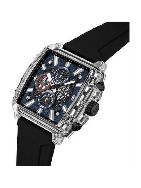 Police Clout Men's Watch 45mm Battery with Beige Rubber Strap