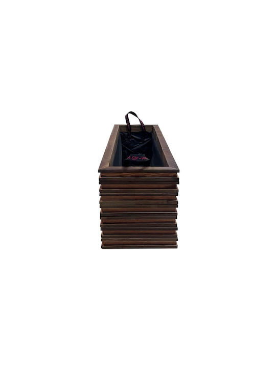 Tesias Group Ζαρντινιέρα Ξύλινη Καρυδιά 110x30x36εκ.
