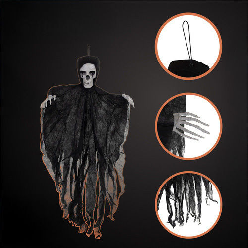 Halloween Skeleton Decoration Zola Hanging 70 X 60 Cm Black