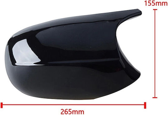 Mirror Covers Clips Black Piano Lacquer Batman Style Suitable Bmw E81 E82 E87 E88 Facelift