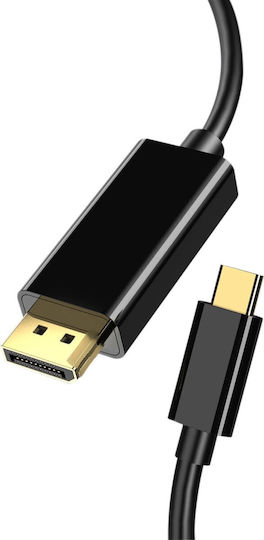 Vcom Cu422c Cable Usb-c M To Displayport M 1.8m Black 4k@60hz