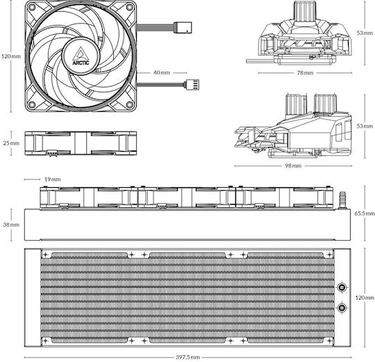 Arctic Liquid Freezer II 420 RGB Υδρόψυξη AIO CPU με 3 Ανεμιστήρες 120mm