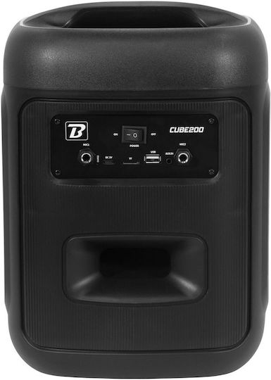 BoomToneDj CUBE200 Ηχείο Bluetooth 200W με Ραδιόφωνο Μαύρο