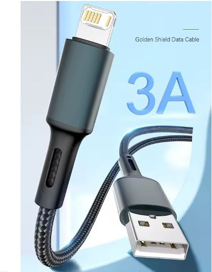 Chengxin Army Print Flat USB-A la Cablu Lightning Violet 1m