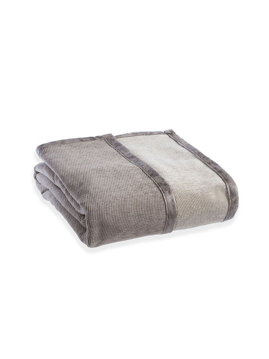 Nef-Nef Homeware New Tanger Three-Seater Sofa Throw 2 Sides 180x300cm Brown Ecru