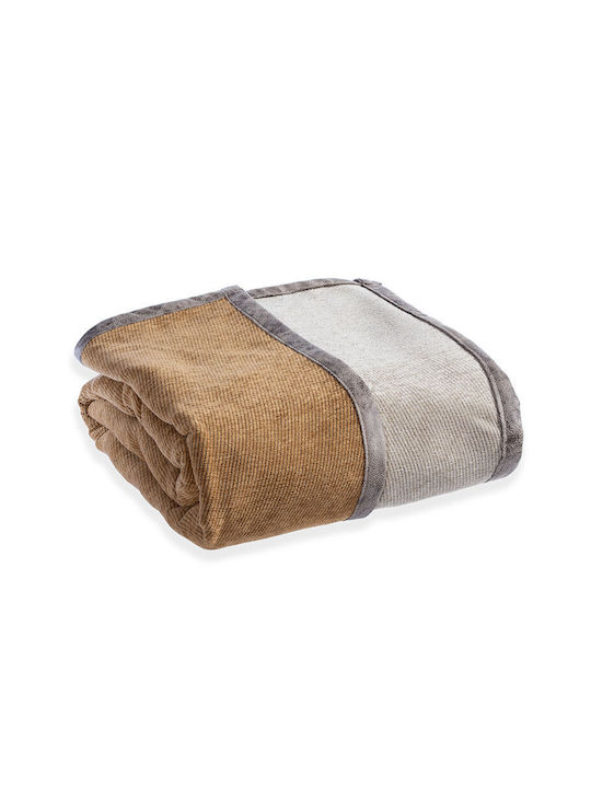 Nef-Nef Homeware New Tanger Ριχτάρι Πολυθρόνας Δύο 'Οψεων 180x180εκ. Ecru
