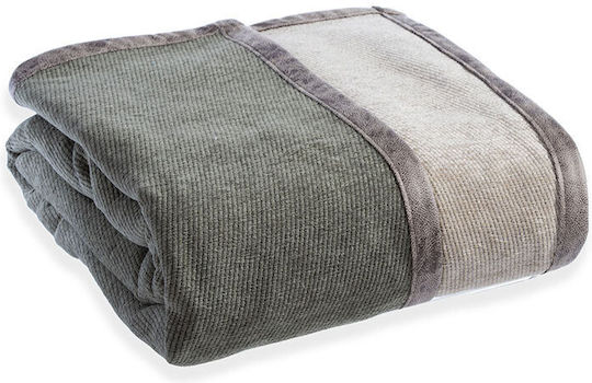 Nef-Nef Homeware New Tanger Ριχτάρι Πολυθρόνας Δύο 'Οψεων 180x180εκ. Brown-ecru