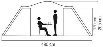 Coleman Spruce Falls BlackOut Winter Camping Tunnel Tent Green for 4 People 480x170x170cm