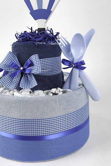 Dama Koupa Diaper Cake din Lemn pentru Băiat