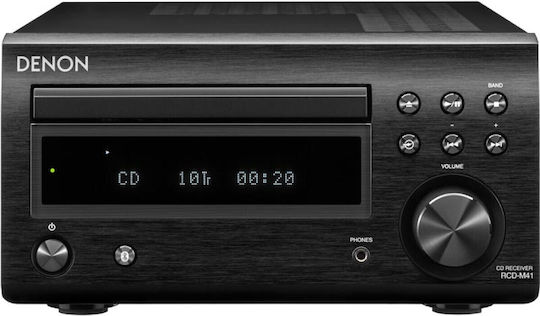 Denon Ηχοσύστημα 2.0 D-M41 RCDM41BKE2 60W με CD / Digital Media Player και Bluetooth Μαύρο