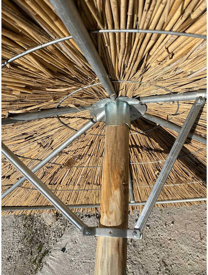Professionell Garten & Terrassen Sonnenschirm Bodenständer Geflecht Holz Blau 3x3m