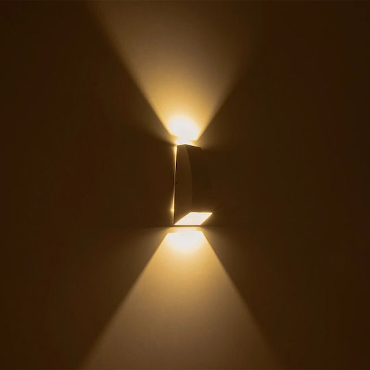 kelvo Kelvo Flux Wall-Mounted Outdoor Spot Light LED IP65 6W with Warm White Light 5x8.5x17εκ.