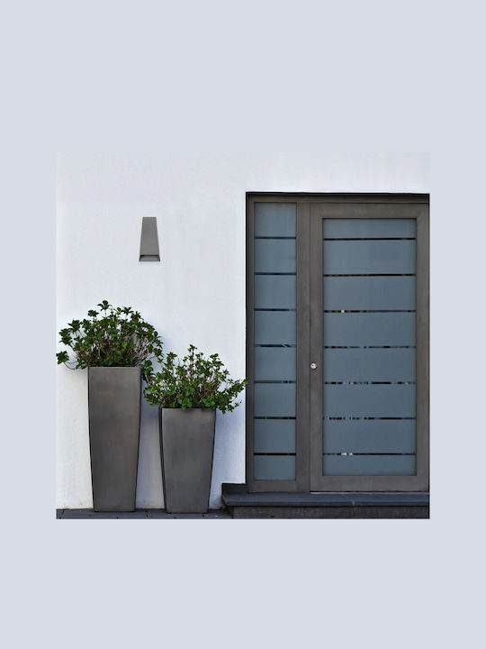 kelvo Flux Wall-Mounted Outdoor Spot Light LED IP65 6W with Warm White Light 5x8.5x17εκ.