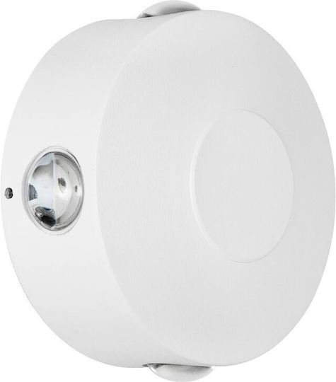 Kelvo Arkos Wall-Mounted Outdoor Spot Light LED IP65 8W with Warm White Light 13x5.5x13εκ.