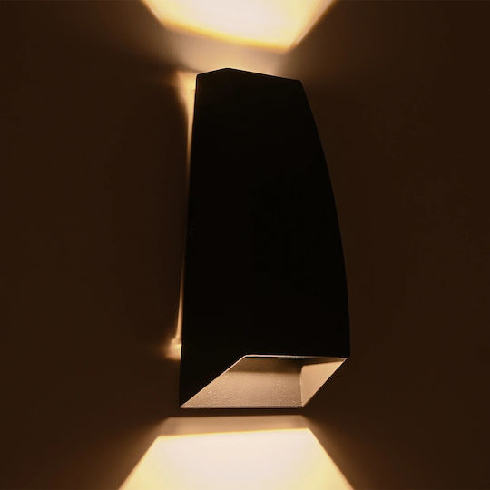 kelvo Flux Стенно Външно Спот Осветление LED IP65 6W с Топло бяло Светлина 5x8.5x17εκ.