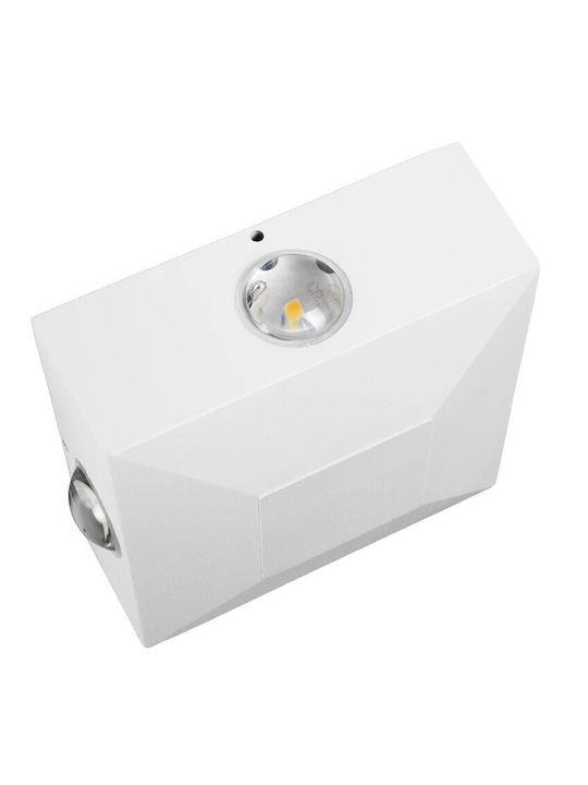 kelvo Kelvo Arkos Wall-Mounted Outdoor Spot Light LED IP65 8W with Warm White Light 14x5.5x14εκ.