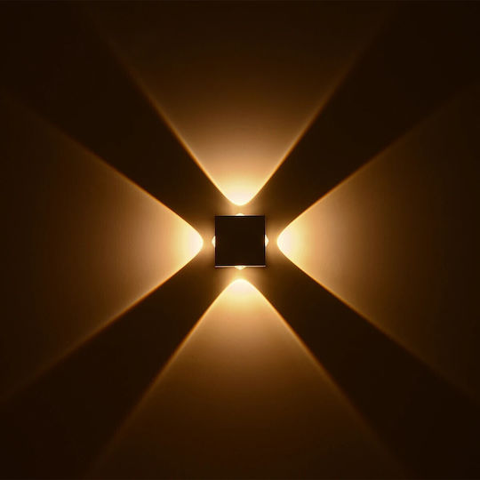 kelvo Kelvo Arkos Wall-Mounted Outdoor Spot Light LED IP65 8W with Warm White Light 14x5.5x14εκ.