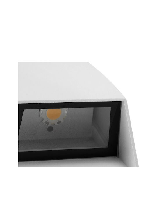 kelvo Flux Επιτοίχιο Εξωτερικό Σποτ LED IP65 6W με Θερμό Λευκό Φως 5x8.5x17εκ.