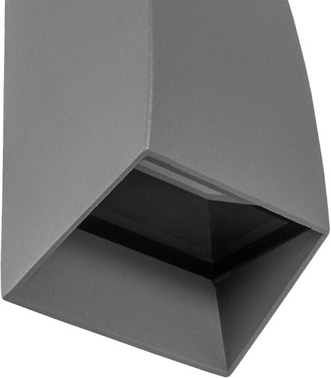 kelvo Flux Wall-Mounted Outdoor Spot Light LED IP65 6W with Warm White Light 5x8.5x17εκ.