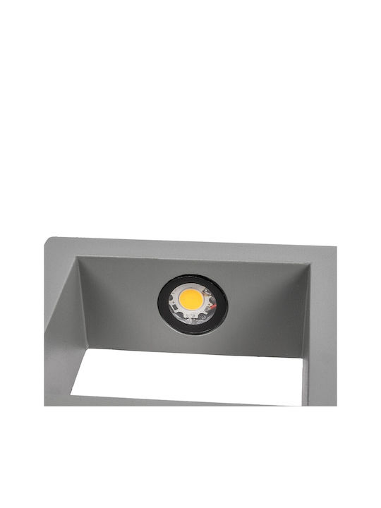 kelvo Aura Стенно Външно Спот Осветление LED IP65 7W с Топло бяло Светлина 15x12.5x4.5εκ.