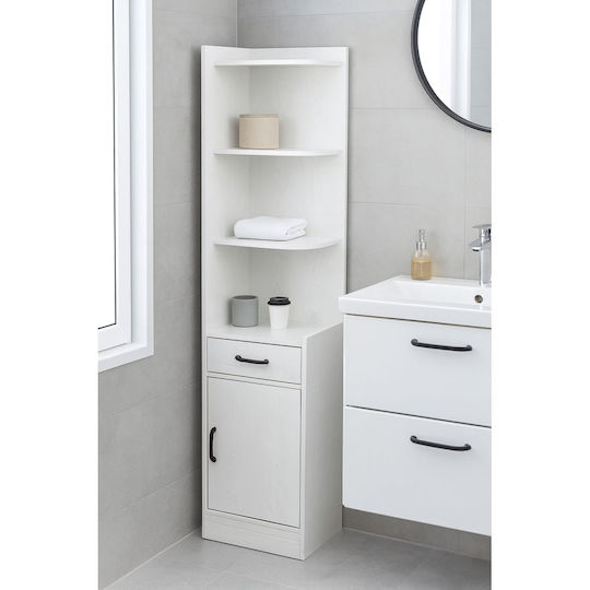 Felhome Στήλη Μπάνιου Δαπέδου Μ40xΒ32xΥ168cm Λευκή