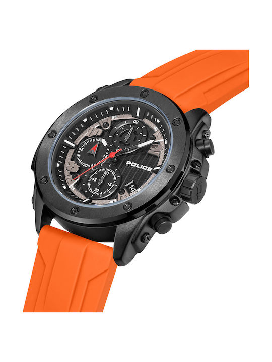 Police Clout Men's Watch 50mm Battery with Rubber Strap