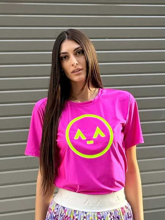 Damen T-Shirt Fuchsia