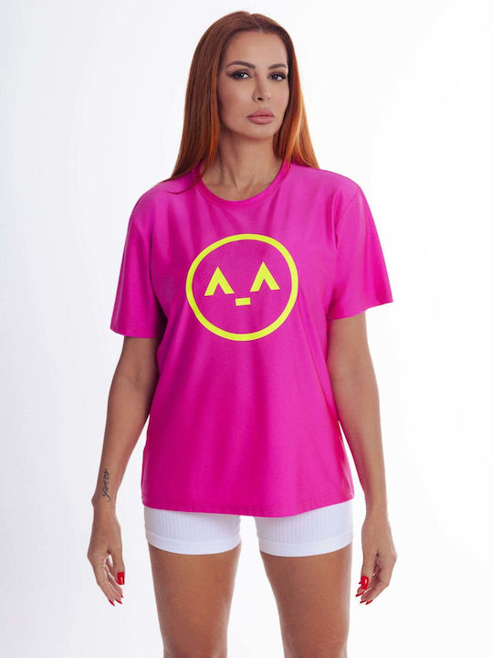 Damen T-Shirt Fuchsia
