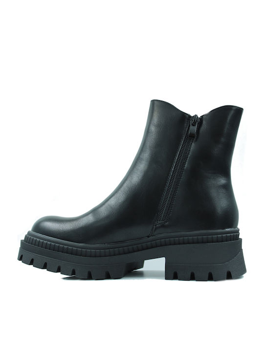 Ghete Chelsea De Piele Dama Negre