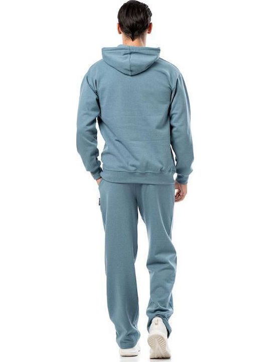 Sweatshirt with Hood Denim Blue